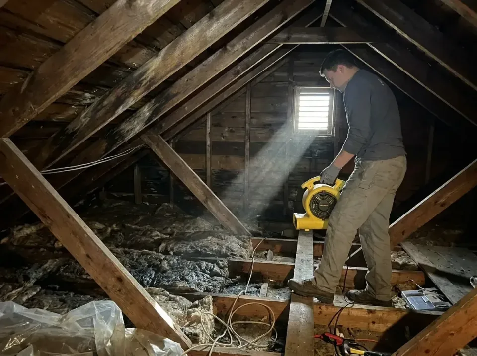 attic-water-damage-drying-proc-007 — frequently asked questions, Emergency Water Extraction & 24/7 Flood Response in Clinton…